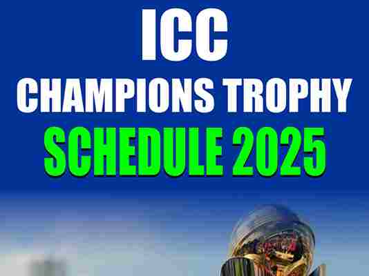 schedule of champions trophy 2025